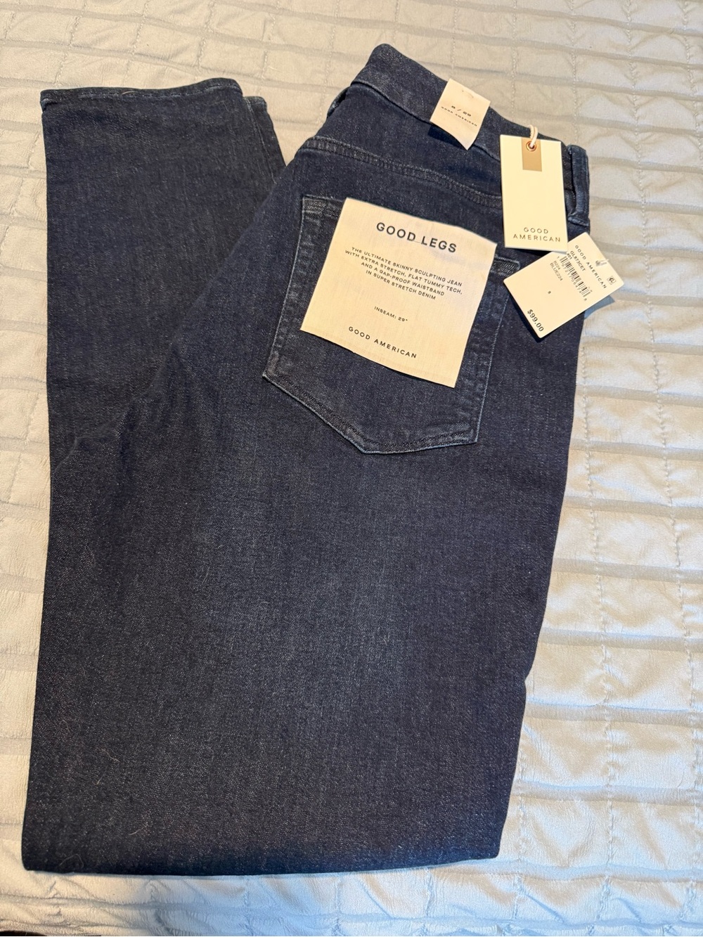 Good American Women’s'Good Legs' Dark Indigo Jeans size 8 (29)